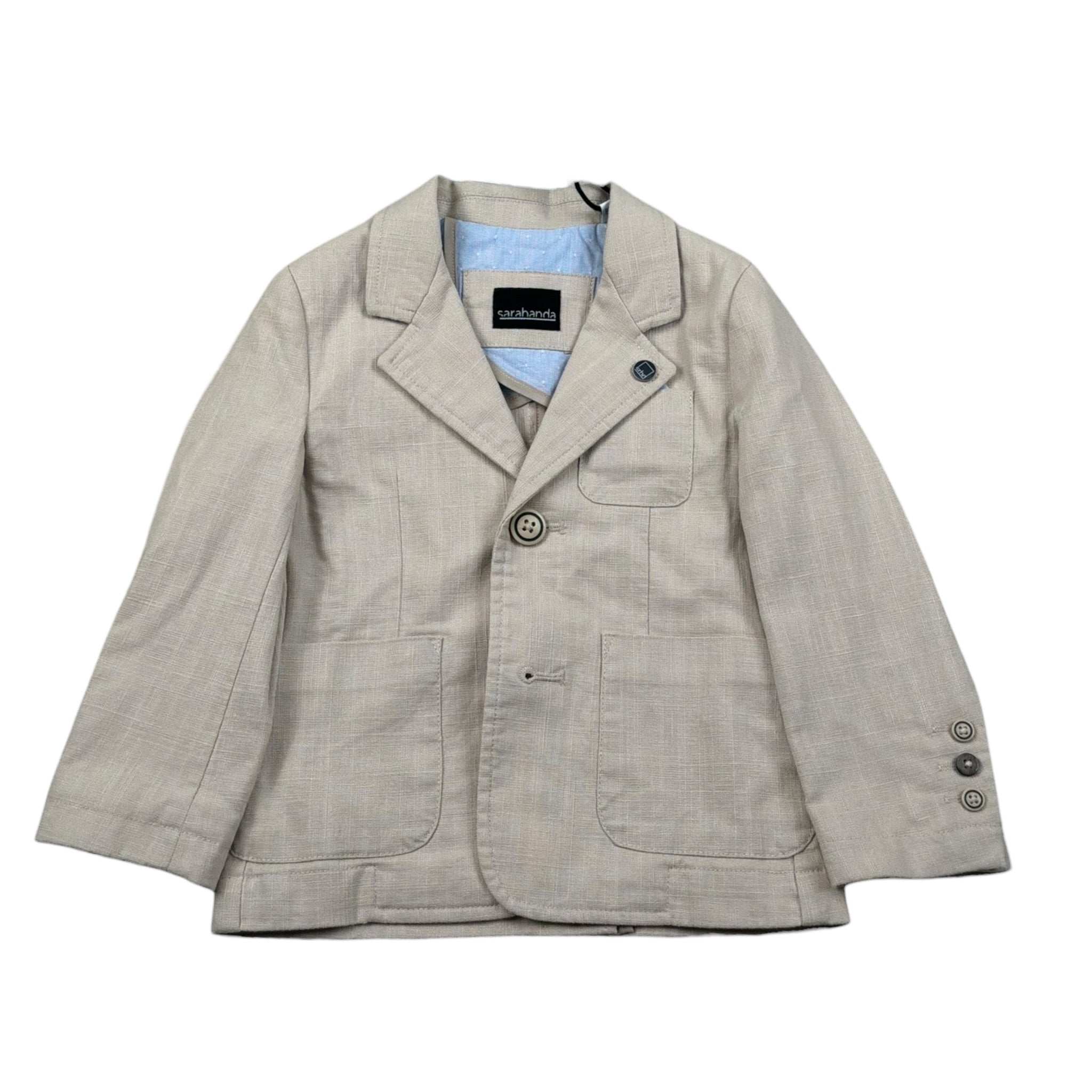 Sarabanda Giacca Tinta Unita con Bottoni per Neonato 02160 BEIGE SARABANDA 