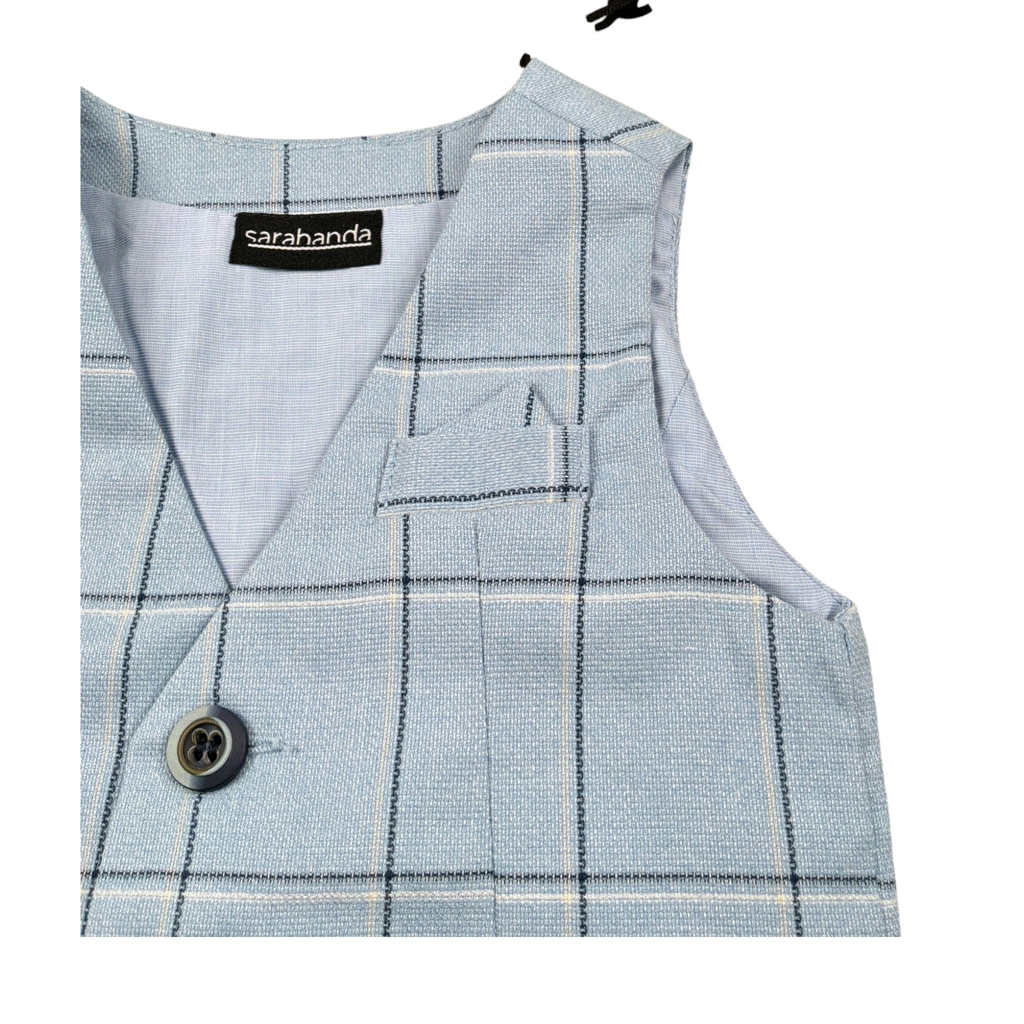 Sarabanda Gilet Tinta Unita per Bambino 04170 AZZURRO SARABANDA 