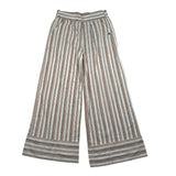 Sarabanda Pantalone Fantasia A Righe Modello Palazzo per Bambina 04225 BIANCO SARABANDA 