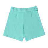 Sarabanda Short Tinta Unita con Cinturino per Bambina 0645800 VERDE ACQUA SARABANDA 
