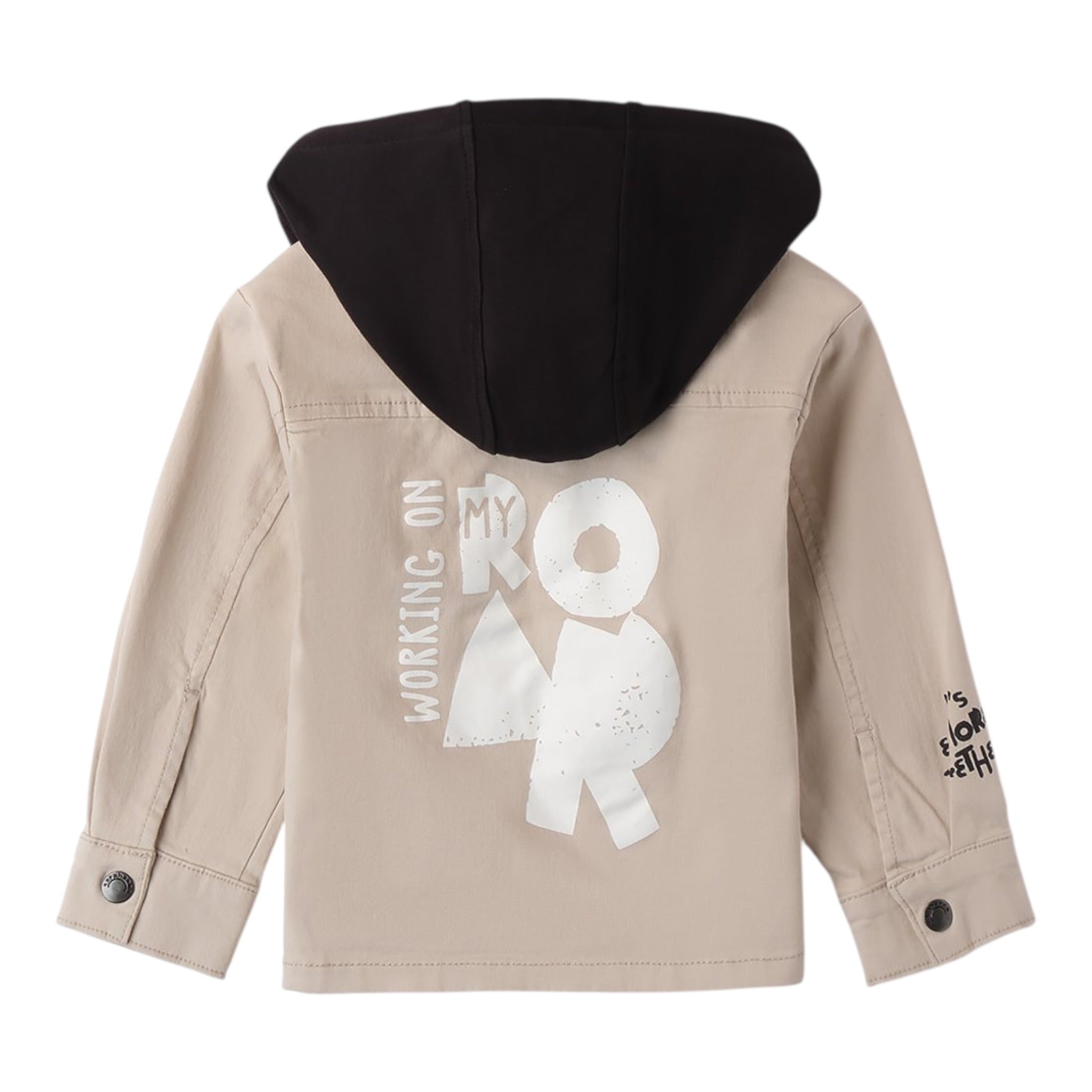 Sarabanda Giubbino tinta unita con Cappuccio Beige per Bambino 0B029 BEIGE SARABANDA 