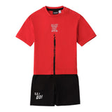 Sarabanda Completo 2 Pezzi T-Shirt-Bermuda per Neonato 0B103 ROSSO/NERO SARABANDA 