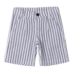 Sarabanda Bermuda Bicolore con Fantasia A Righe per Neonato 0B152N BIANCO/GRIGIO SARABANDA 