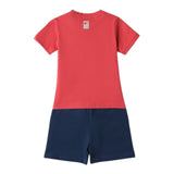 Sarabanda Completo 2 Pezzi T-Shirt-Bermuda Bicolore per Neonato 0B163N BIANCO/ROSSO SARABANDA 