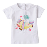 Sarabanda T-Shirt tinta unita con Stampa Bianco per Neonata 0B2133 BIANCO SARABANDA 