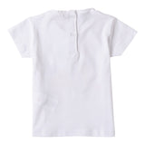 Sarabanda T-Shirt tinta unita con Stampa Bianco per Neonata 0B2133 BIANCO SARABANDA 