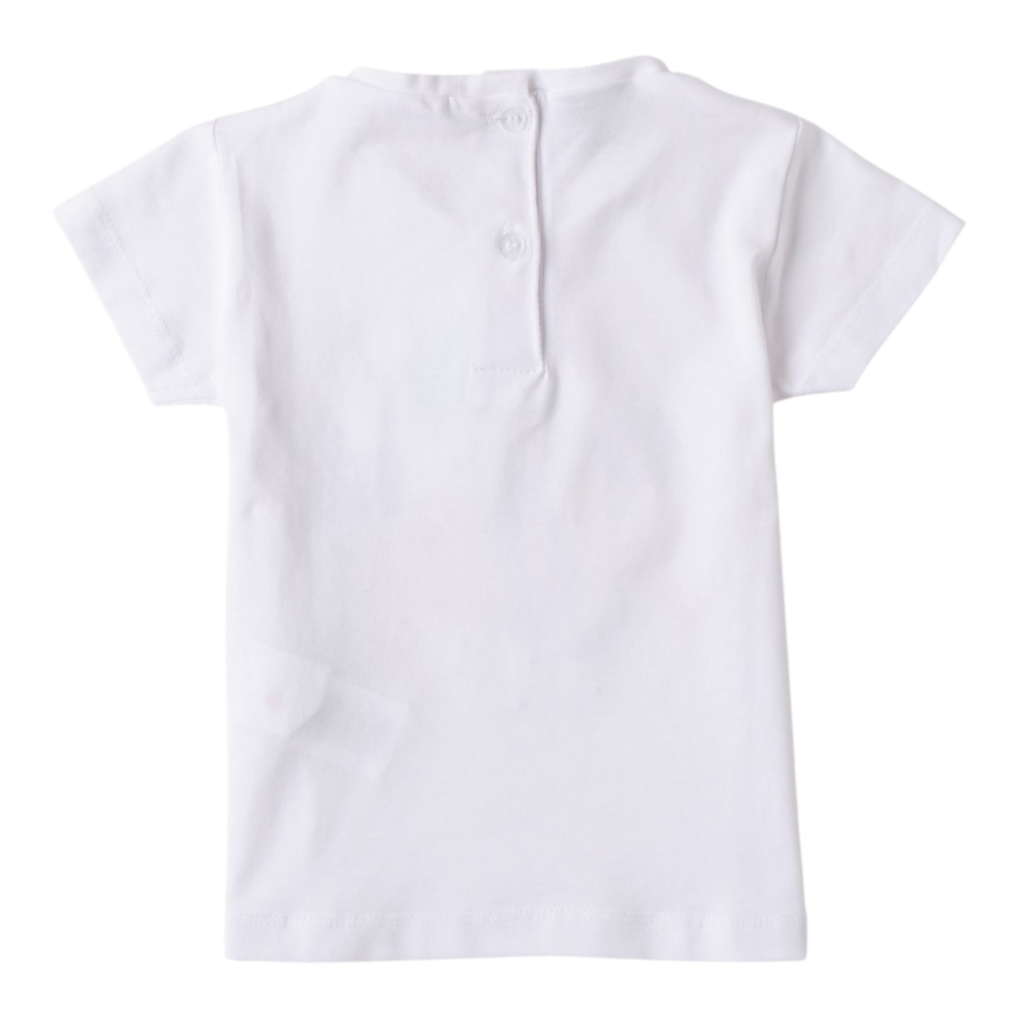 Sarabanda T-Shirt tinta unita con Stampa Bianco per Neonata 0B2133 BIANCO SARABANDA 