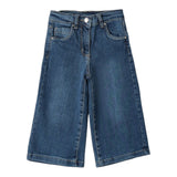 Sarabanda Jeans tinta unita Modello A Palazzo Blu per Bambina 0B217 BLU SARABANDA 