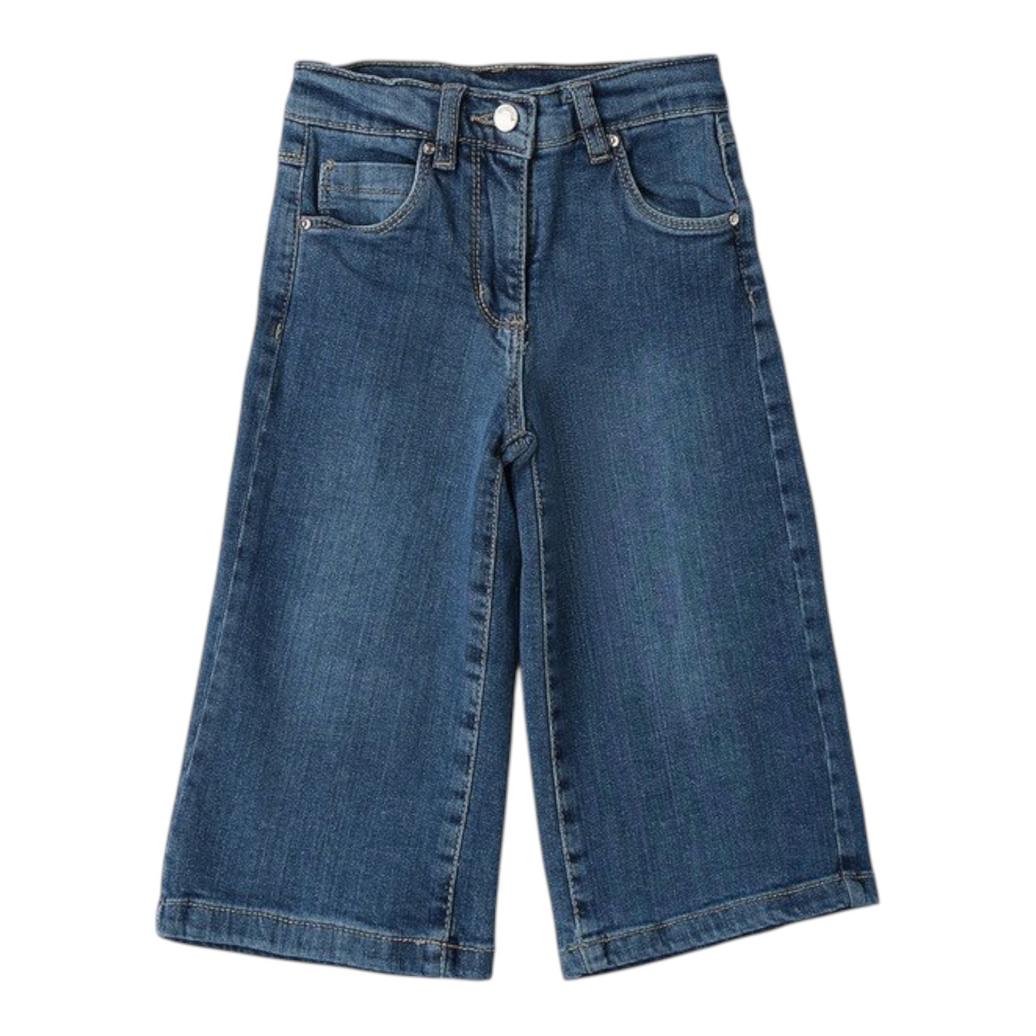 Sarabanda Jeans tinta unita Modello A Palazzo Blu per Bambina 0B217 BLU SARABANDA 