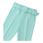 Sarabanda Pantalone Tinta Unita con Cintura per Bambina 0B320 VERDE ACQUA SARABANDA 