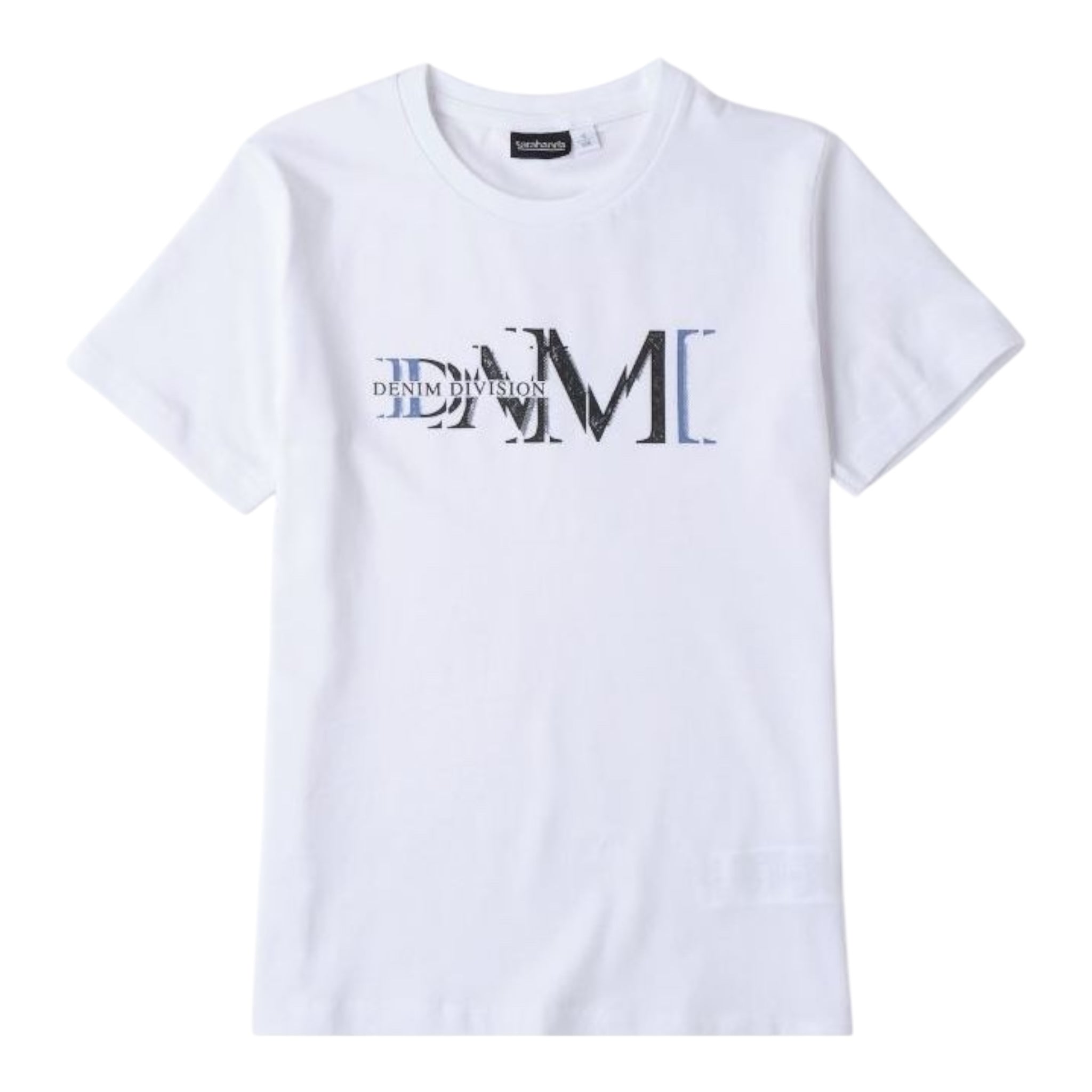 Sarabanda T-Shirt Girocollo Tinta Unita con Stampa per Bambino 0B735 BIANCO SARABANDA 