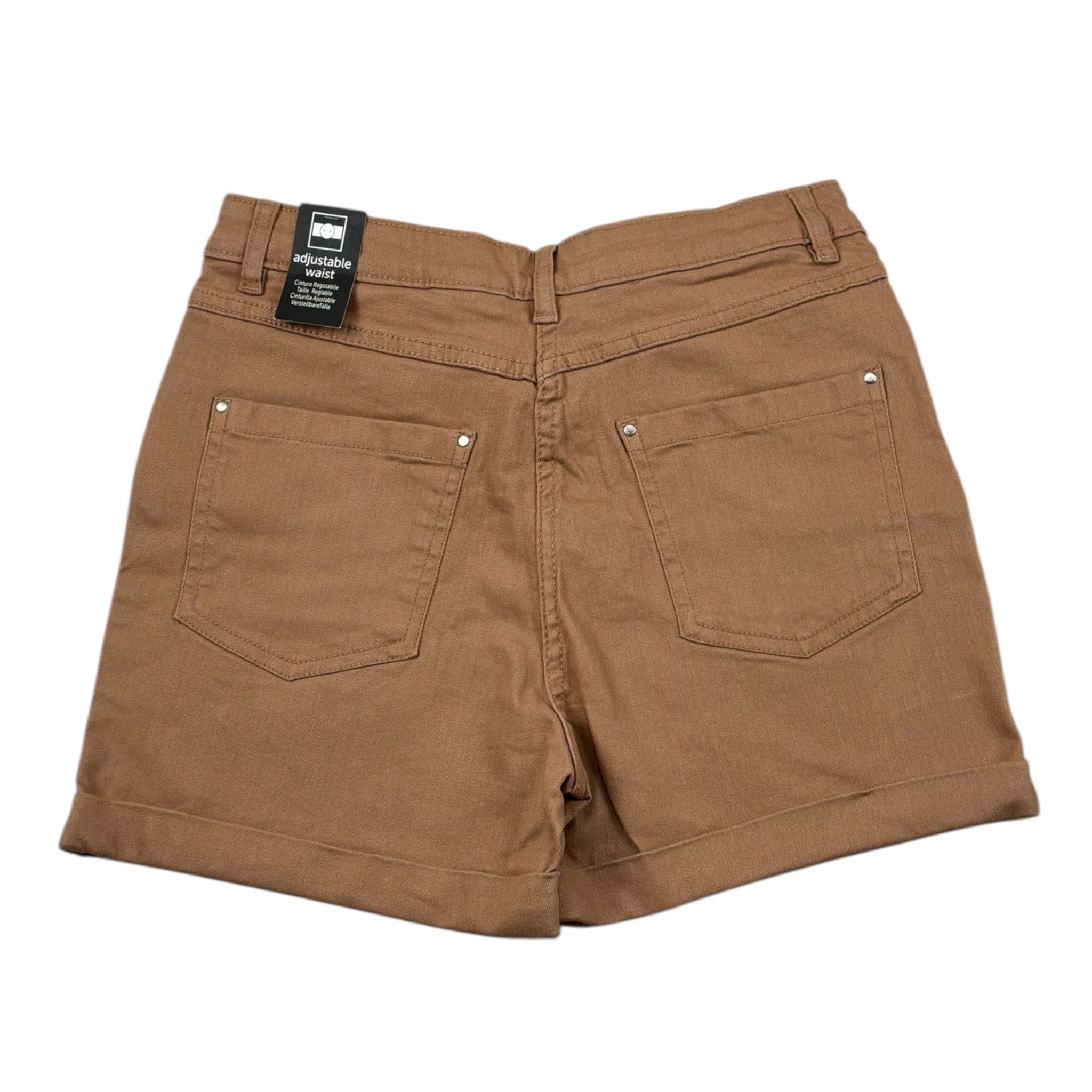Sarabanda Short Tinta Unita con Girovita Reglabile per Bambina D4209 MARRONE SARABANDA 
