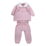 Scaldacuore Completo 2 Pezzi Maglia-Pantalone Tinta Unita per Neonata PS06PANTPE24 ROSA SCALDACUORE 