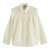 Scotch & Shrunk Camicia Tinta Unita con Ricami per Bambina 179329 AVORIO SCOTCH & SHRUNK 