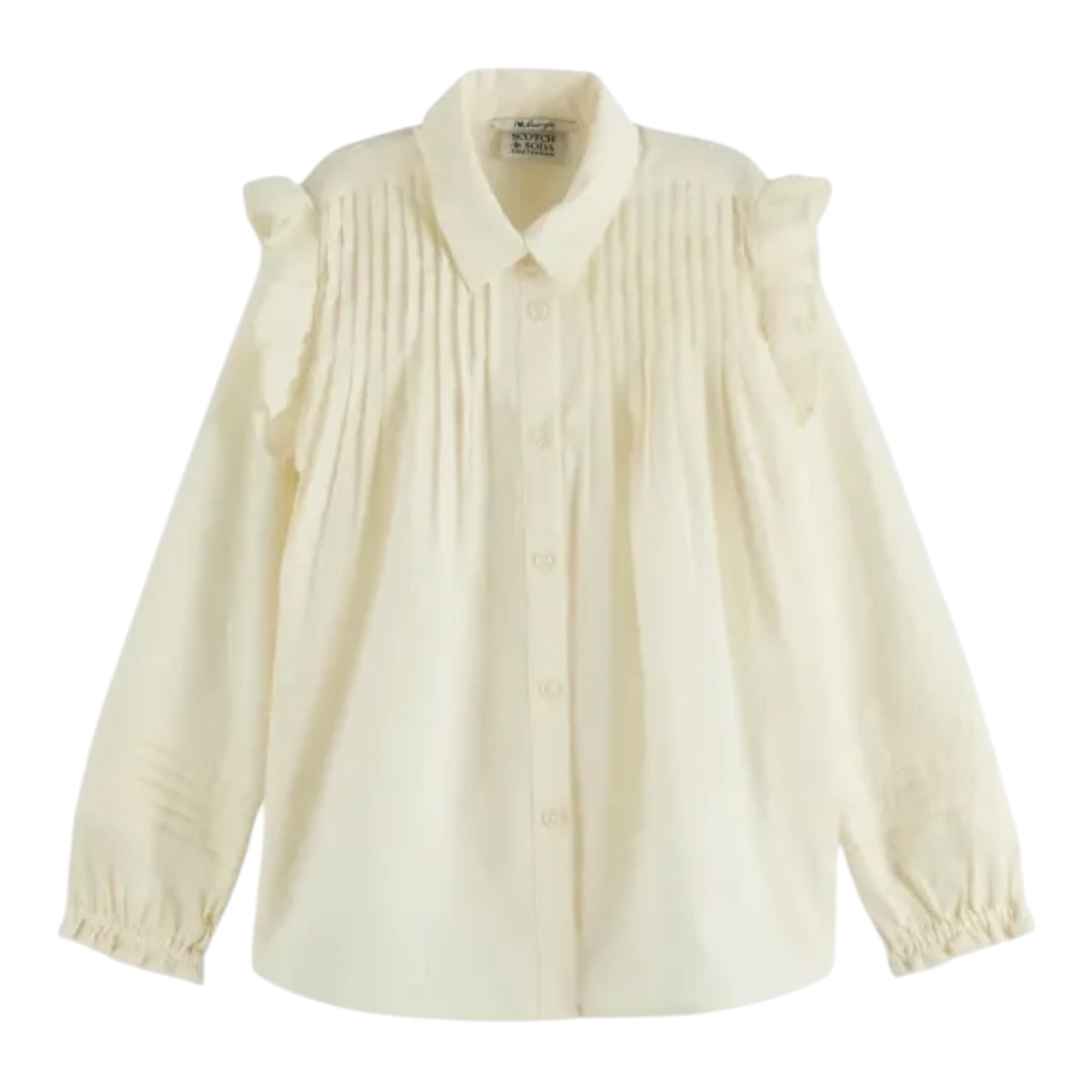 Scotch & Shrunk Camicia Tinta Unita con Ricami per Bambina 179329 AVORIO SCOTCH & SHRUNK 