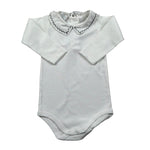 Seerose Body Manica Lunga Tinta Unita con Colletto per Neonata BDRS BIANCO SEEROSE 