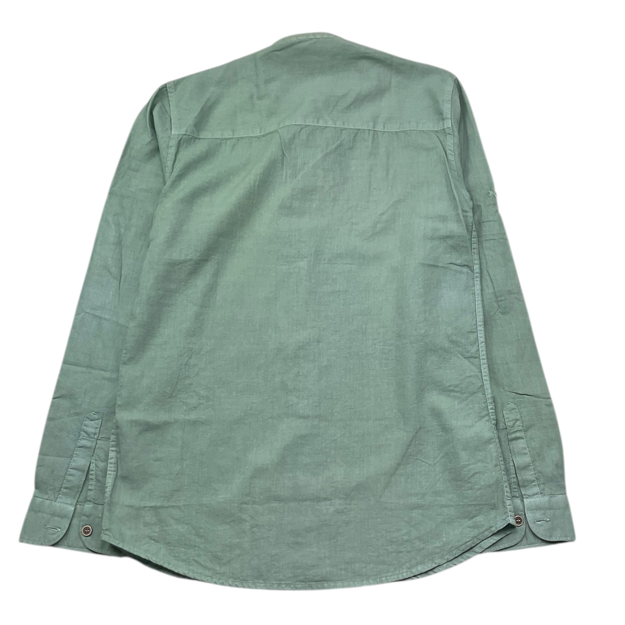 Shako' Camicia Manica Lunga Tinta Unita Collo Coreano per Bambino CSK0355J VERDE SHAKO' 