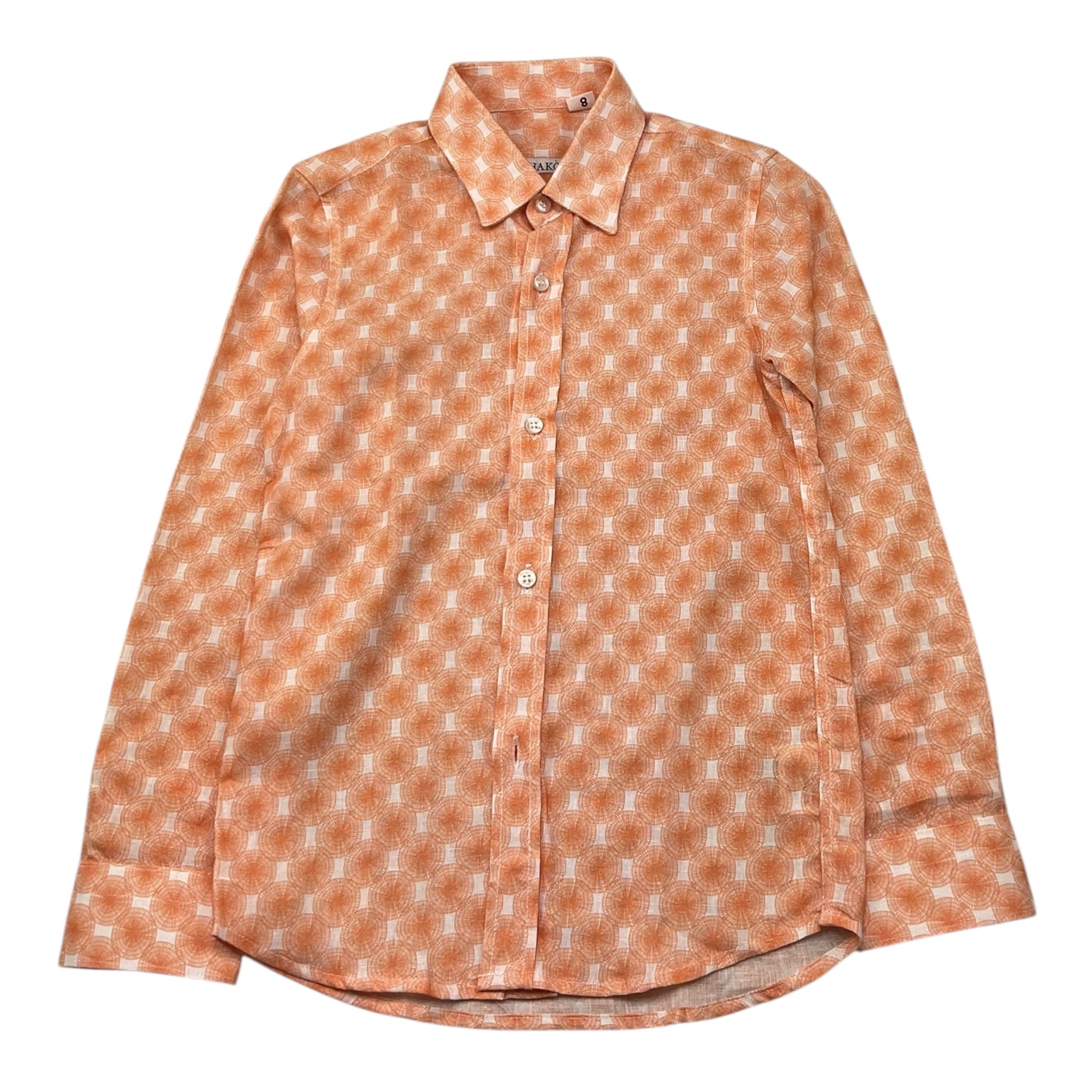 Shako' Camicia Manica Lunga Tinta Unita Stampa Fantasia per Neonato CSK1327JN ARANCIONE SHAKO' 