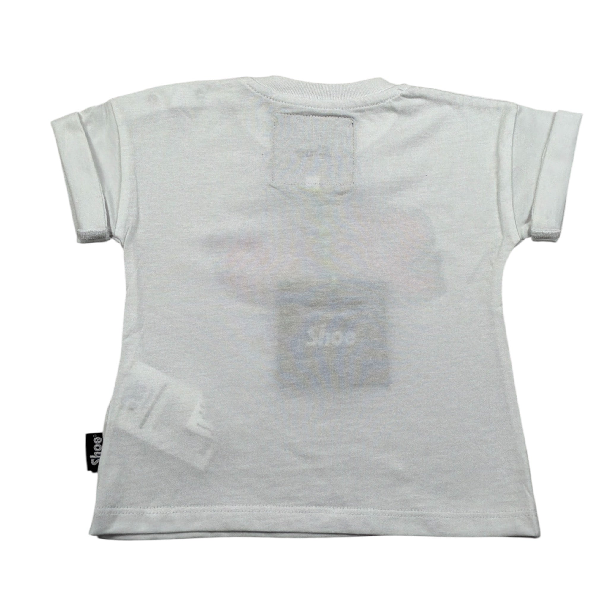 Shoe T-Shirt Girocollo tinta unita con Logo Bianco per Neonato TEDDYB0101 BIANCO SHOE 