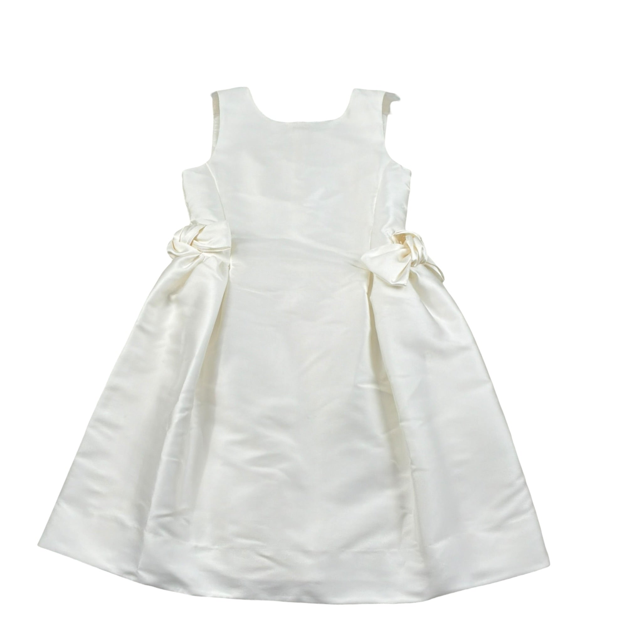 Simonetta Abito Cerimonia Tinta Unita Giromanica per Bambina 1K1332 BIANCO SIMONETTA 