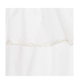 Simonetta Abito Giromanica Tinta Unita con Ricami Logo per Neonata SW1012P0518 BIANCO SIMONETTA 