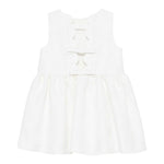 Simonetta Abito Tinta Unita Giromanica con Fiocco per Bambina SW1A82X BIANCO SIMONETTA 