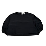 Simonetta Camicia Tinta Unita con Logo per Bambina SW5A03X NERO SIMONETTA 