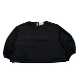 Simonetta Camicia Tinta Unita con Logo per Bambina SW5A03X NERO SIMONETTA 