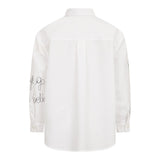 Simonetta Camicia Tinta Unita con Logo per Bambina SW5A40 BIANCO SIMONETTA 