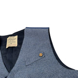 Siviglia Gilet tinta unita con Fantasia Blu per Bambino GLS500J BLU SIVIGLIA 