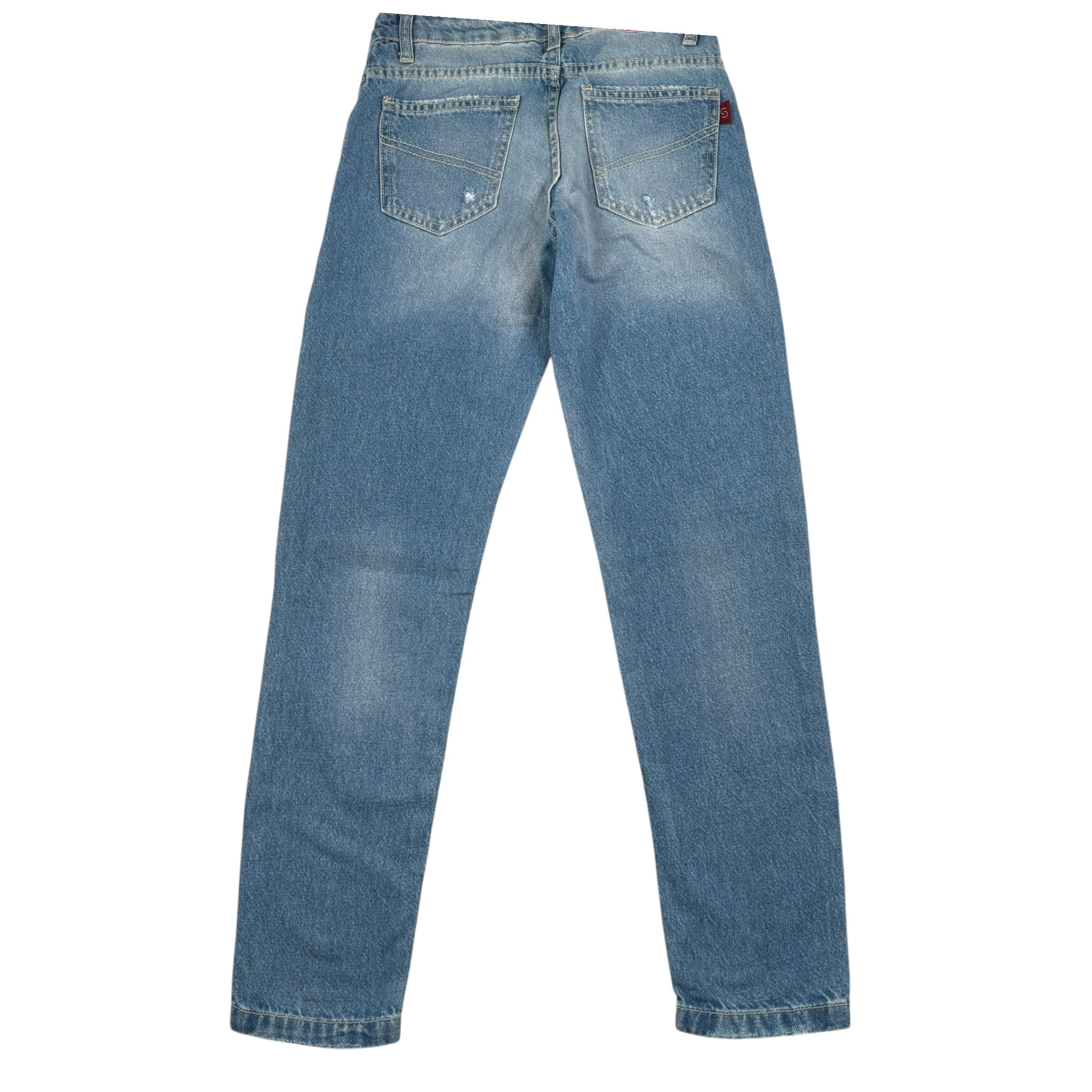 Siviglia Jeans Tinta Unita con Strappi per Bambino SVJPT17237 AZZURRO SIVIGLIA 