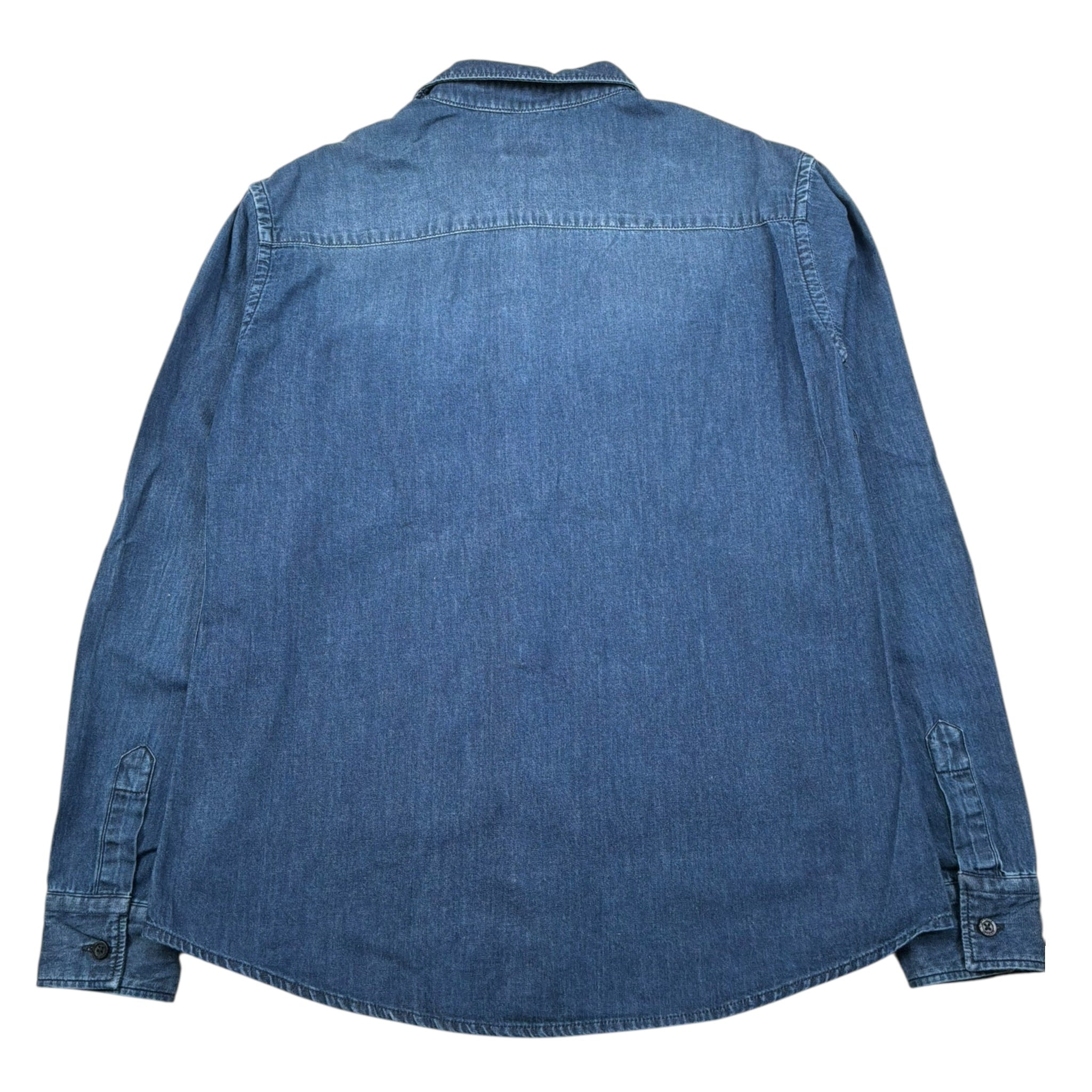 Siviglia Camicia Manica Lunga Tinta Unita In Denim per Bambino SVJSH17201 BLU SIVIGLIA 