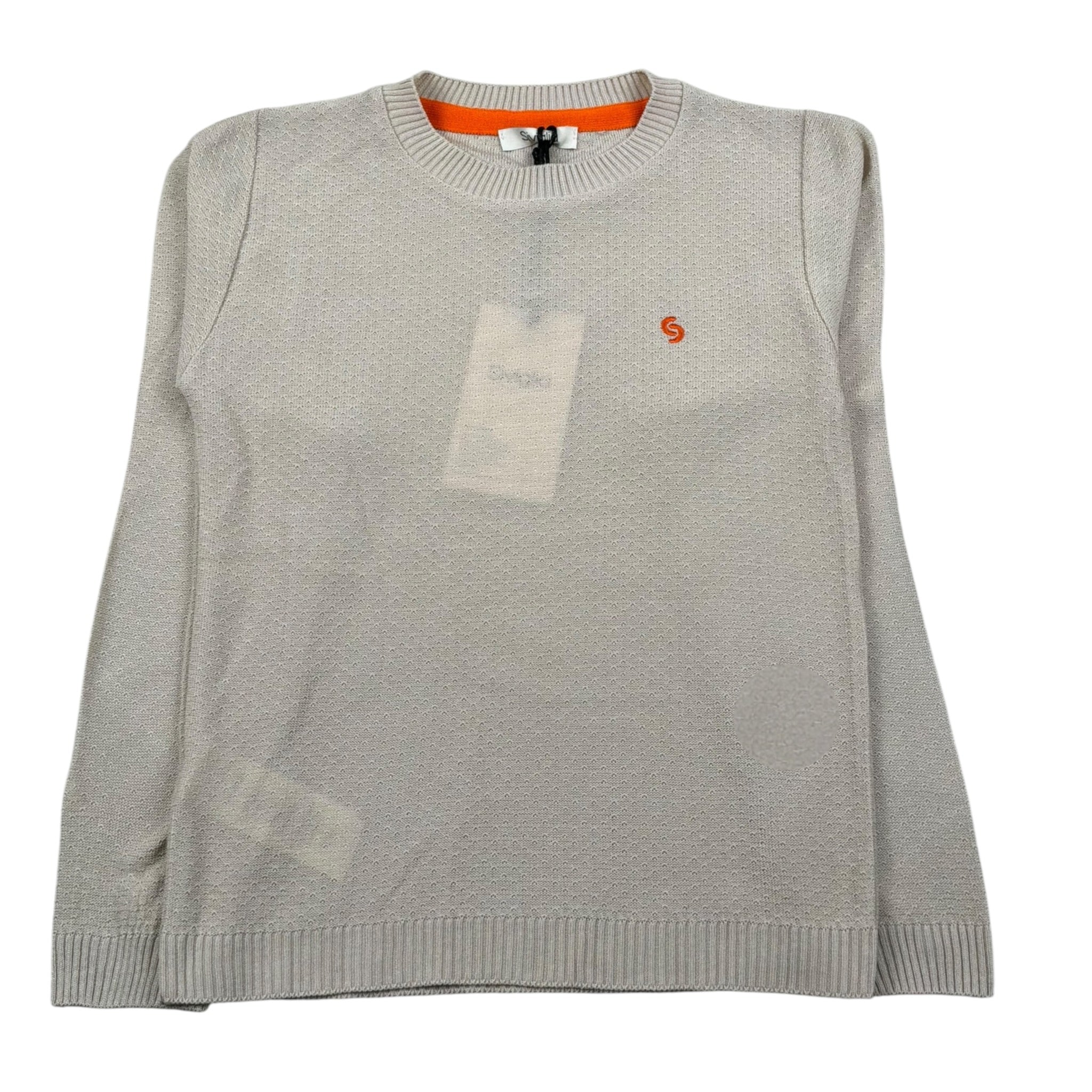 Siviglia Maglia Girocollo Tinta Unita con Ricamo Logo per Bambino SVJSW17219 BEIGE SIVIGLIA 