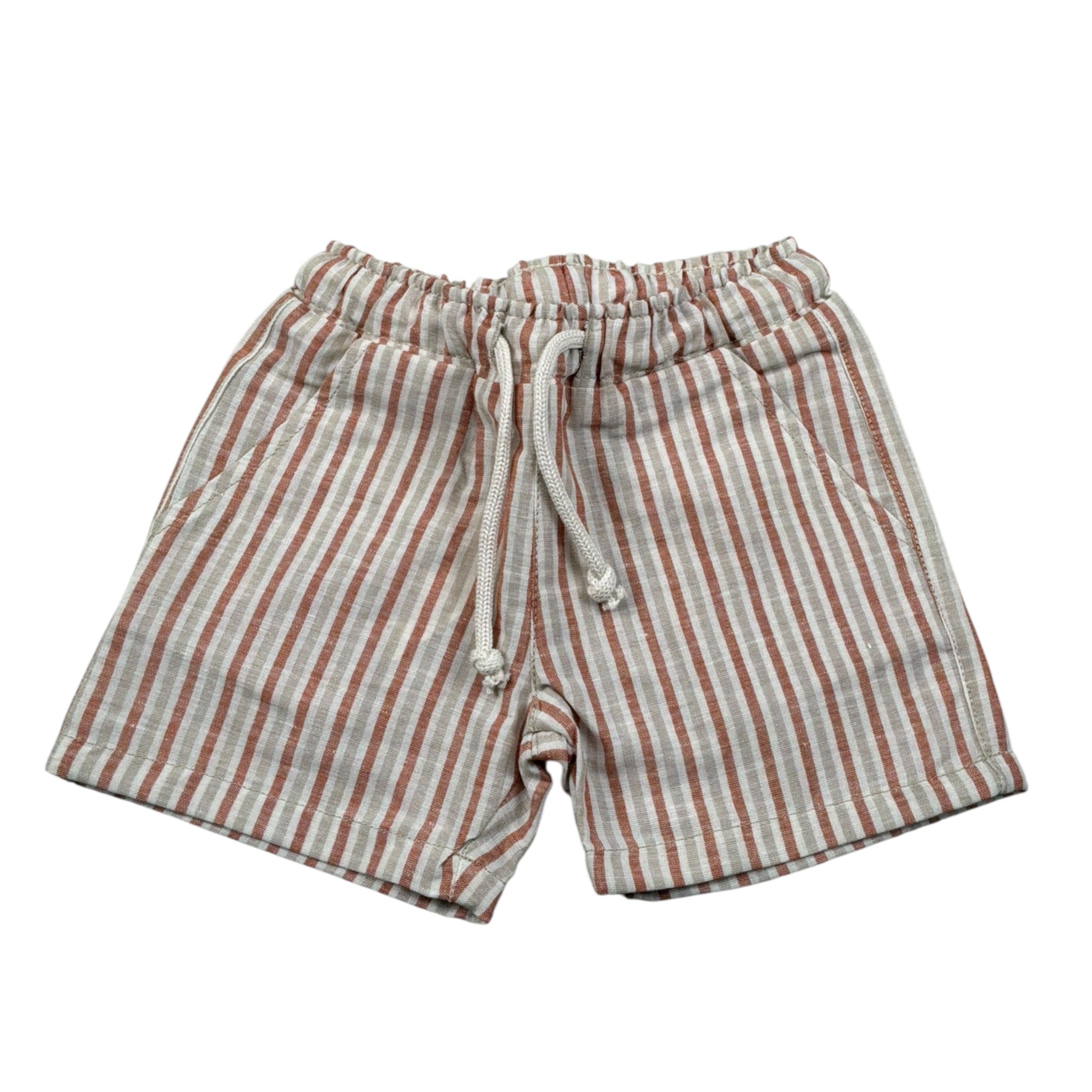 Siviglia Bermuda con Elastico In Vita Fantasia A Righe per Neonato SVNSO17307 BEIGE SIVIGLIA 
