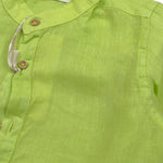 Sp1 Camicia tinta unita con Collo Coreano Verde per Neonato B3401397 VERDE SP1 