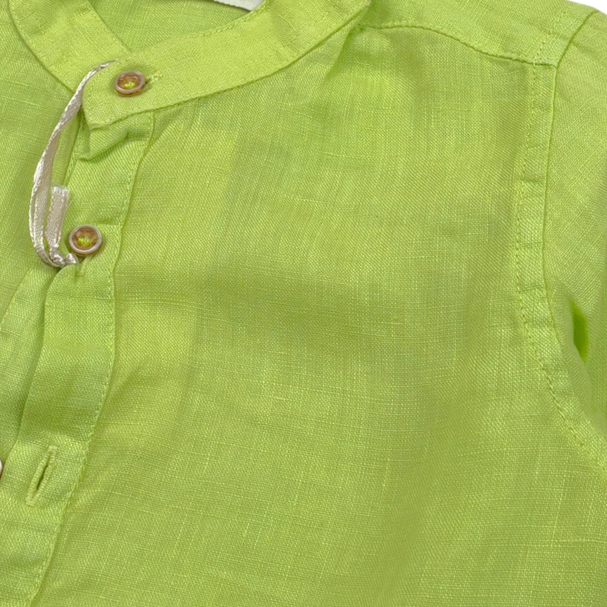 Sp1 Camicia tinta unita con Collo Coreano Verde per Neonato B3401397 VERDE SP1 