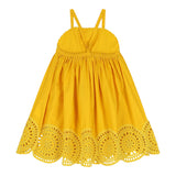 Stella Mccartney Abito Tinta Unita Traforato per Bambina TU1B92 GIALLO STELLA McCARTNEY 