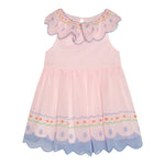 Stella Mccartney Abito Mezza Manica Tinta Unita con Ricami per Neonata TW1052 ROSA STELLA McCARTNEY 