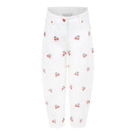 Stella Mccartney Pantalone Tinta Unita con Ricami Ciliegie per Bambina TW6B800 BIANCO STELLA McCARTNEY 