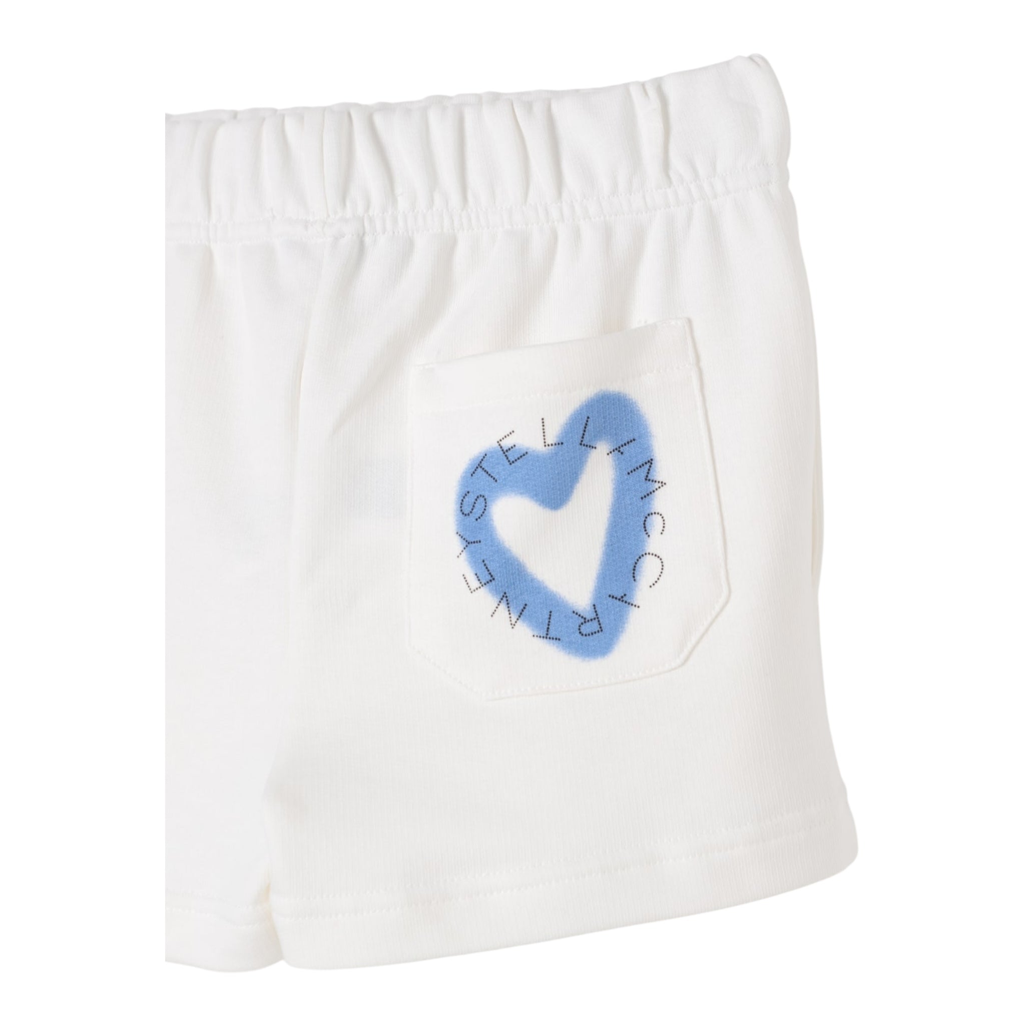 Stella Mccartney Short Tinta Unita con Stampa per Neonata TW6D99 BIANCO STELLA McCARTNEY 
