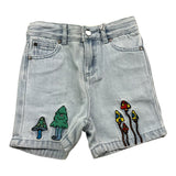 Stella Mccartney Short In Denim Tinta Unita con Girovita Regolabile per Neonata TW6P29 AZZURRO STELLA McCARTNEY 