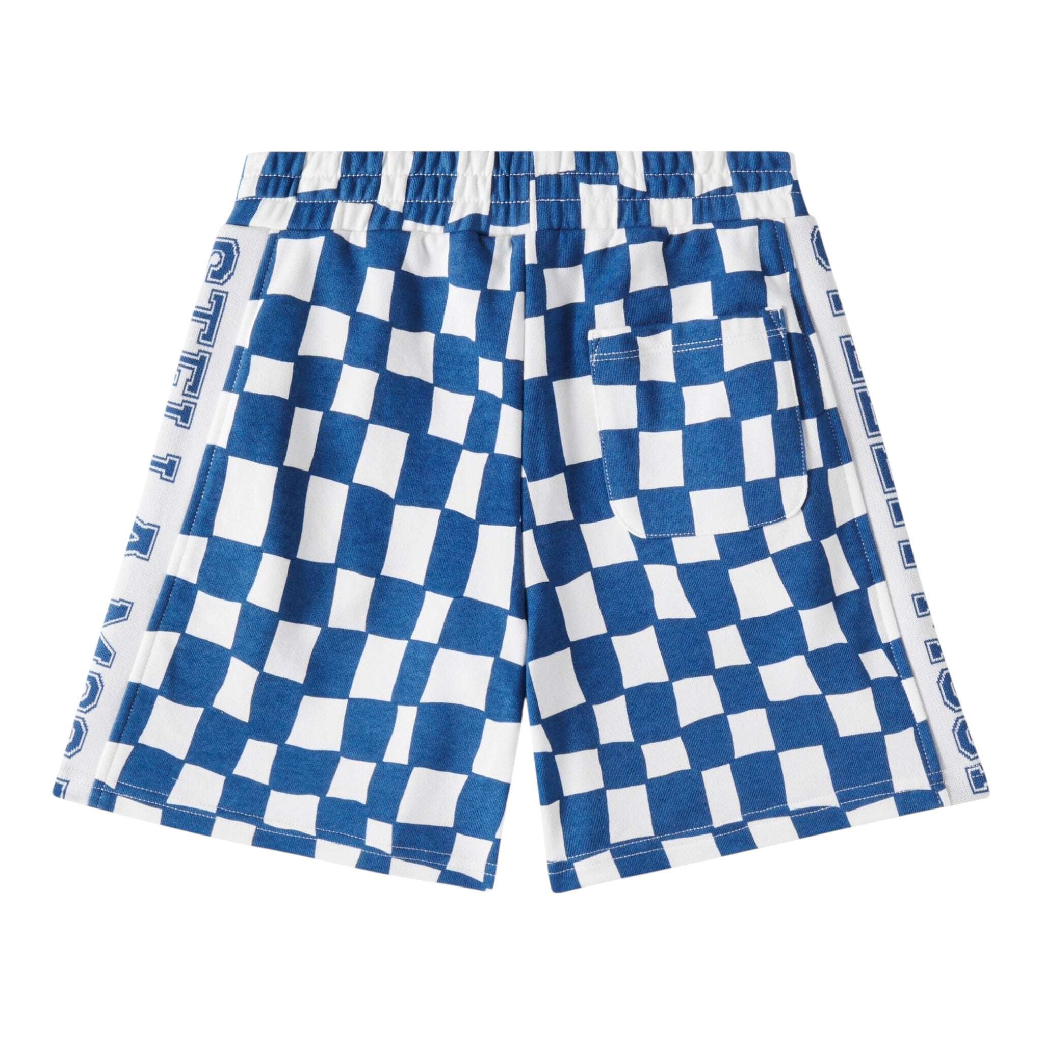 Stella Mccartney Bermuda In Felpa Bicolore Fantasia Quadri per Bambino TW6R69 BIANCO/BLU STELLA McCARTNEY 
