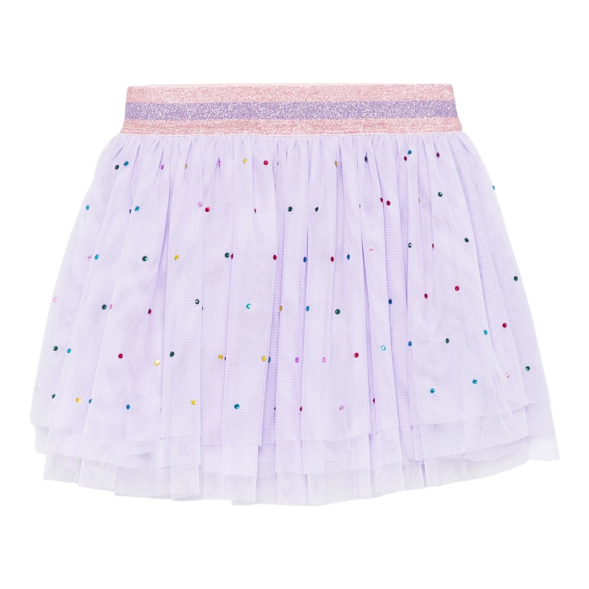 Stella Mccartney Gonna In Tulle Tinta Unita con Brillantini per Neonata TW7B21N LILLA STELLA McCARTNEY 