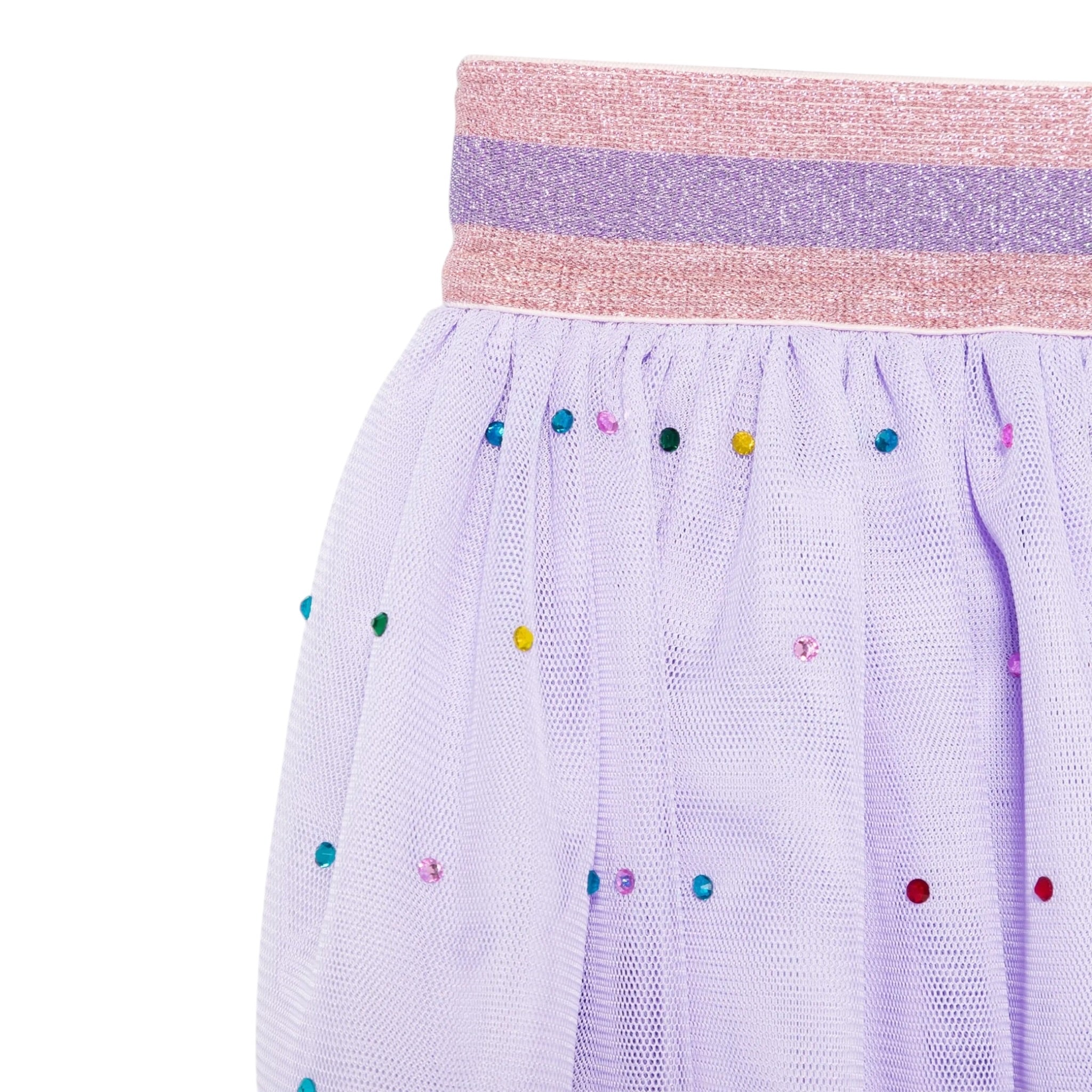 Stella Mccartney Gonna In Tulle Tinta Unita con Brillantini per Neonata TW7B21N LILLA STELLA McCARTNEY 