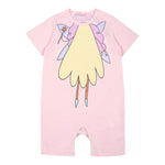 Stella Mccartney Pagliaccetto Mezza Manica Tinta Unita con Stampa per Neonata TWA021 ROSA STELLA McCARTNEY 