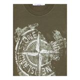 Stone Island T-Shirt Girocollo Tinta Unita con Logo per Bambino K1S16210001 VERDE STONE ISLAND 