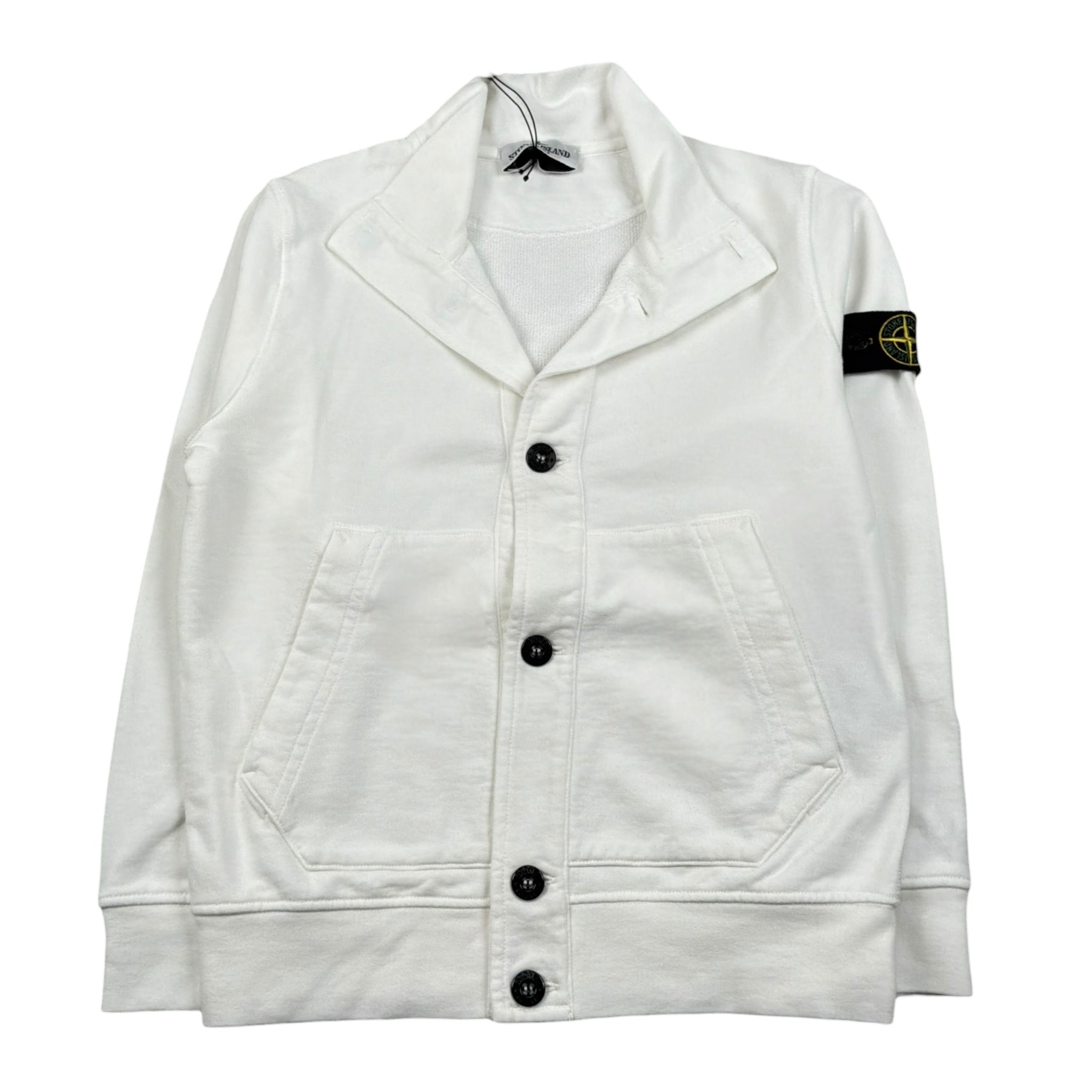 Stone Island Felpa con Bottoni Tinta Unita per Bambina K1S166100002 PANNA STONE ISLAND 