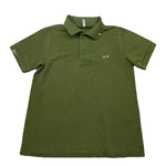 Sun68 Polo Mezza Manica Tinta Unita con Logo per Bambino CPA35301 VERDE SUN68 