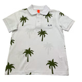Sun68 Polo Mezza Manica Tinta Unita con Stampa per Bambino CPA35342 BIANCO SUN68 