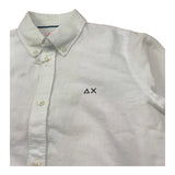 Sun68 Camicia Tinta Unita con Logo per Bambino CPS35305 BIANCO SUN68 